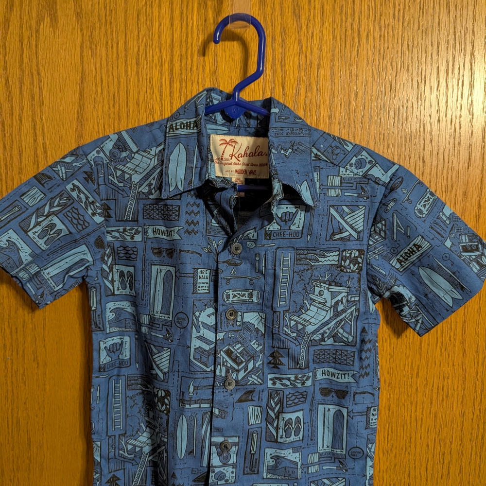 Blue Hawaiian Shirt for Boys